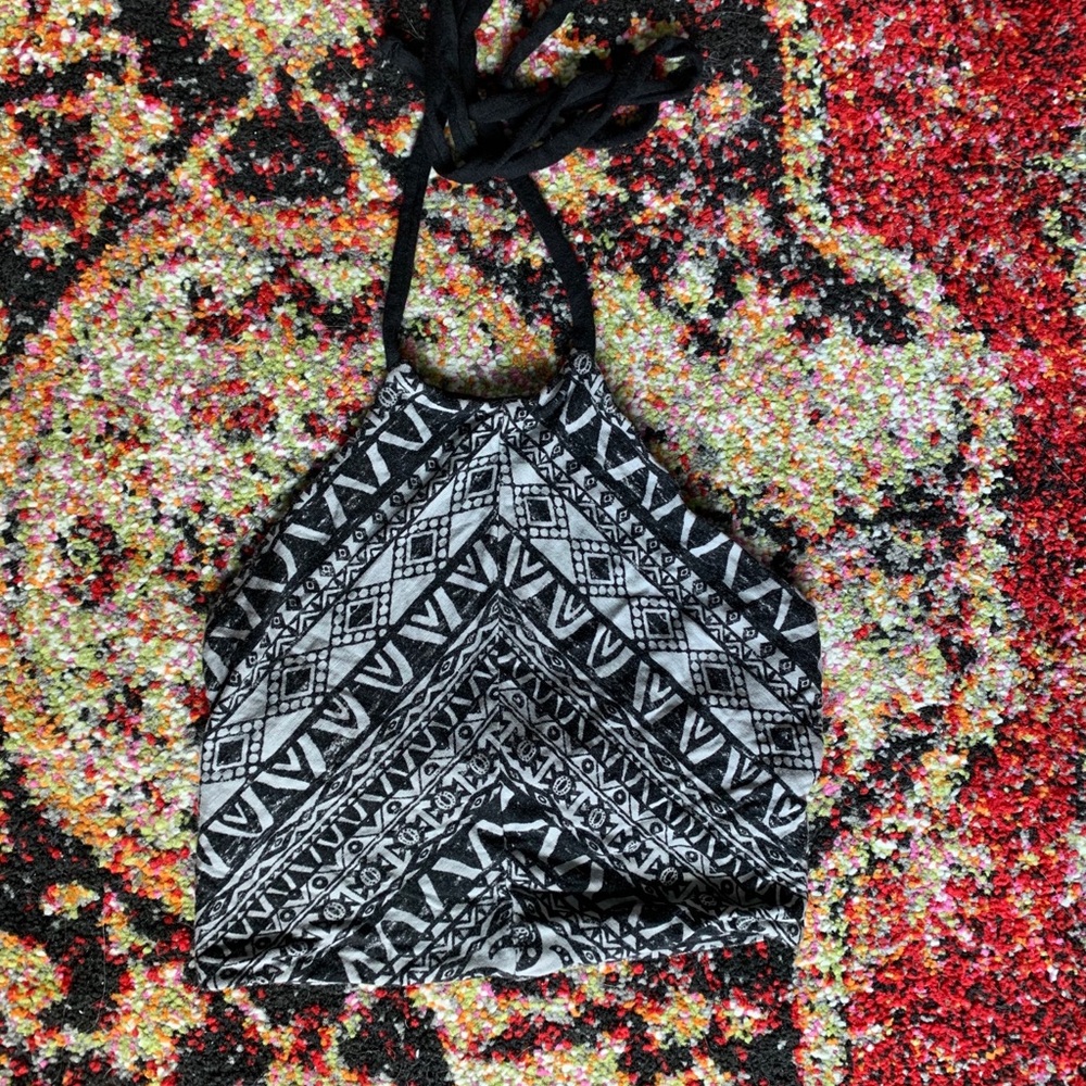 black and white bralette